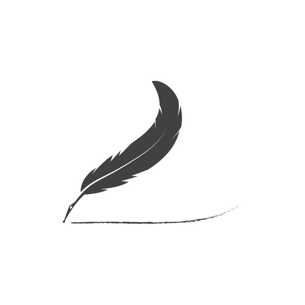 pluma icono ilustración vector modelo