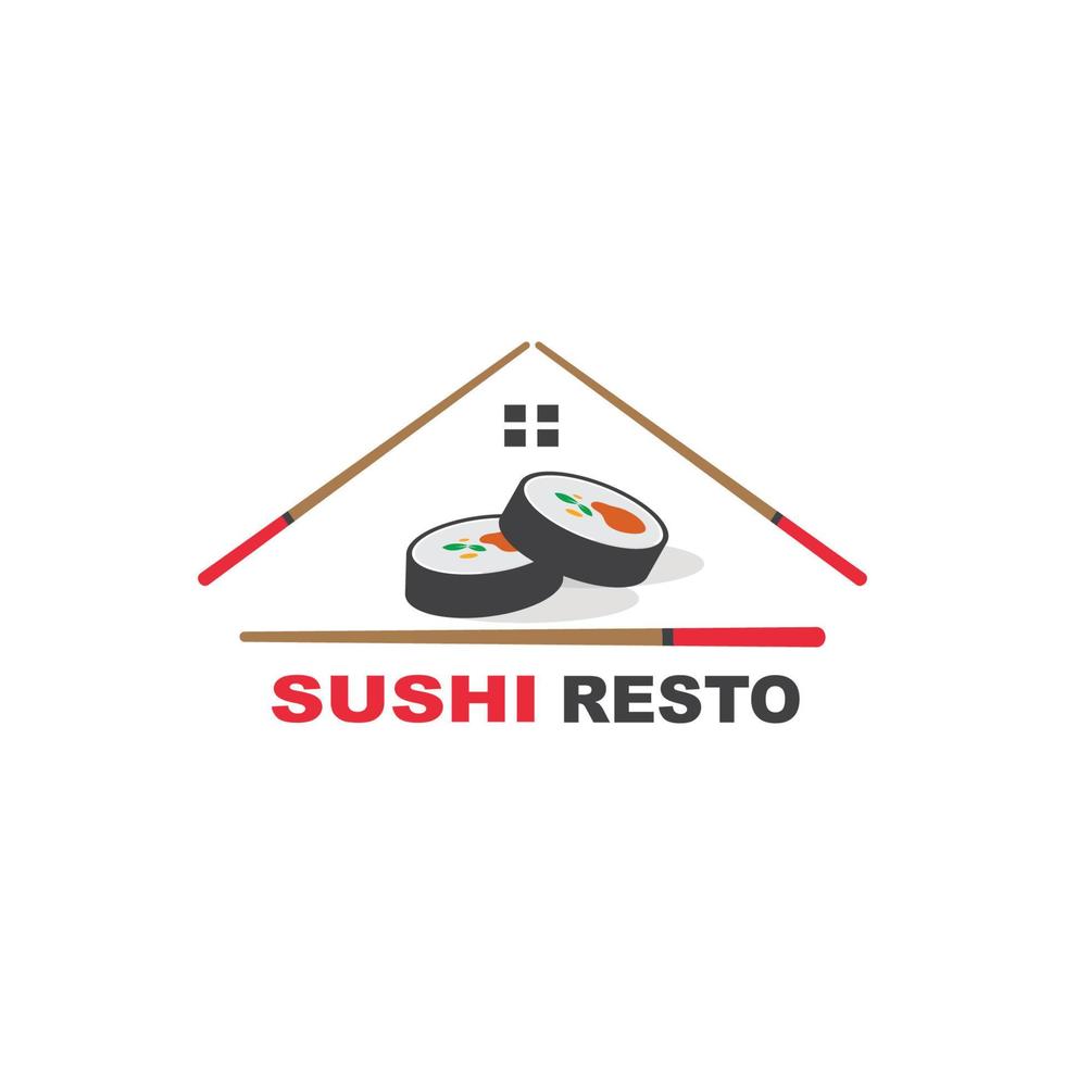 Sushi vector icono etiqueta ilustración diseño