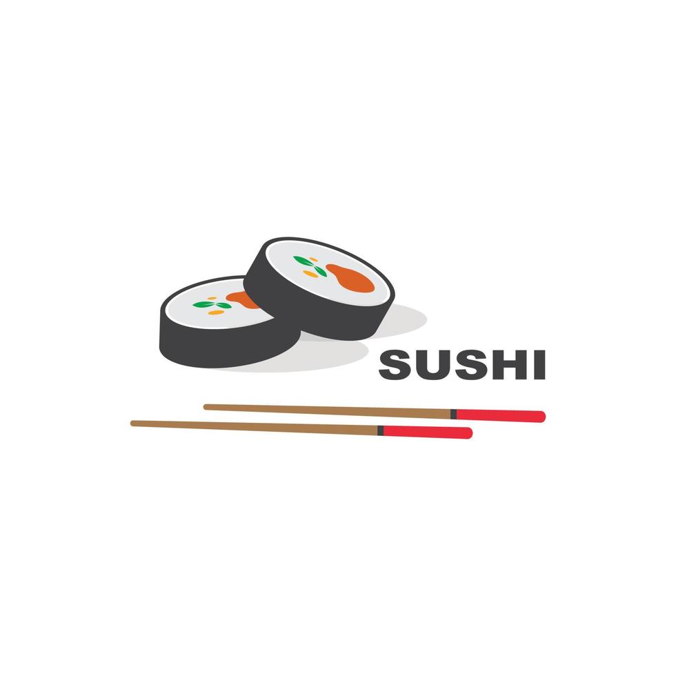 Sushi vector icono etiqueta ilustración diseño