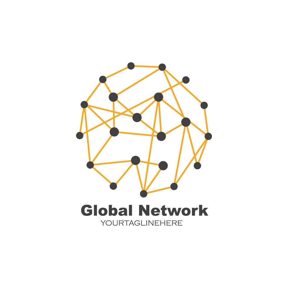 global network logo icon vector illustration design