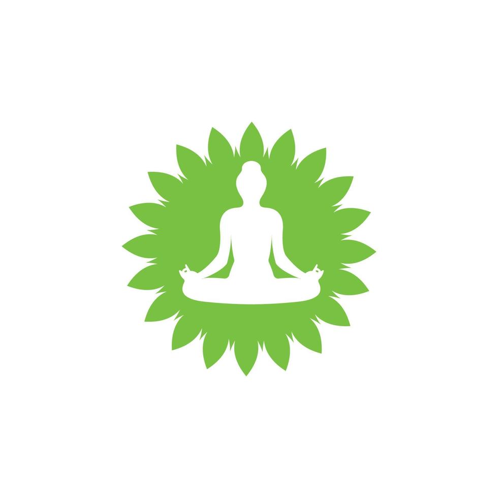 Meditation logo template vector icon