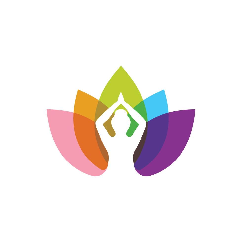 meditación logo modelo vector icono