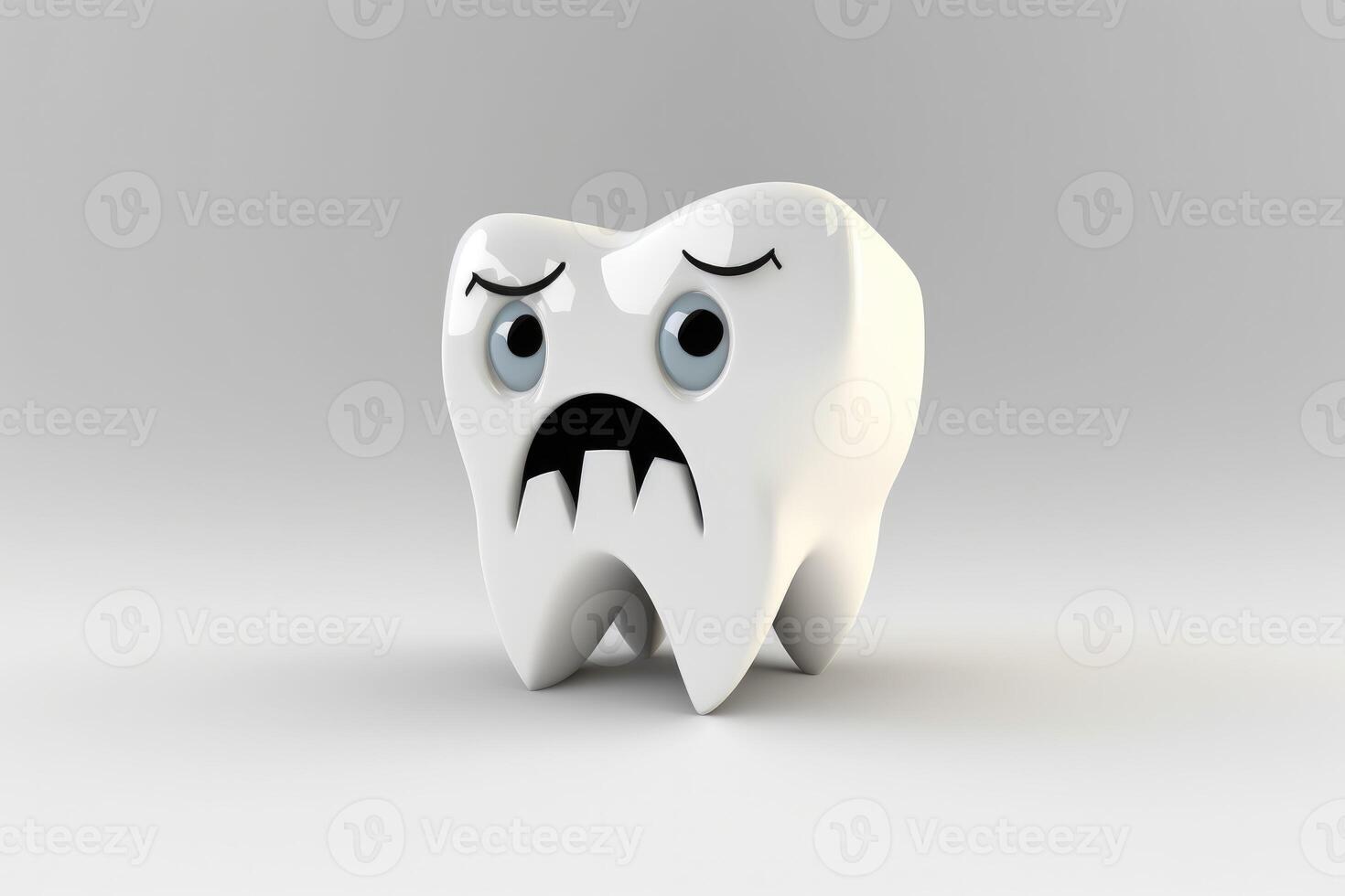 ai generado 3d dolor de muelas, duele dientes. boca y dientes salud concepto. varios dental enfermedades. diseño para bandera, diseñador, dental clínica o hospital. foto