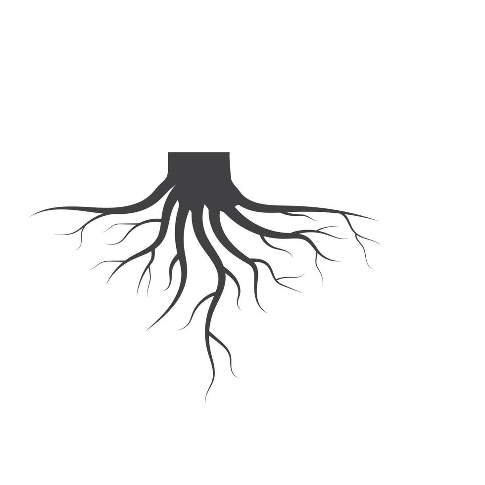 árbol raíces vector icono ilustración diseño