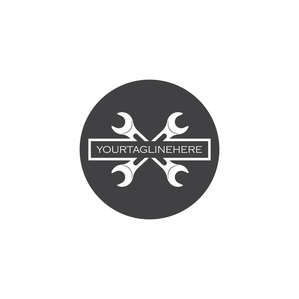 wrench vector illustration and icon of automotive repair