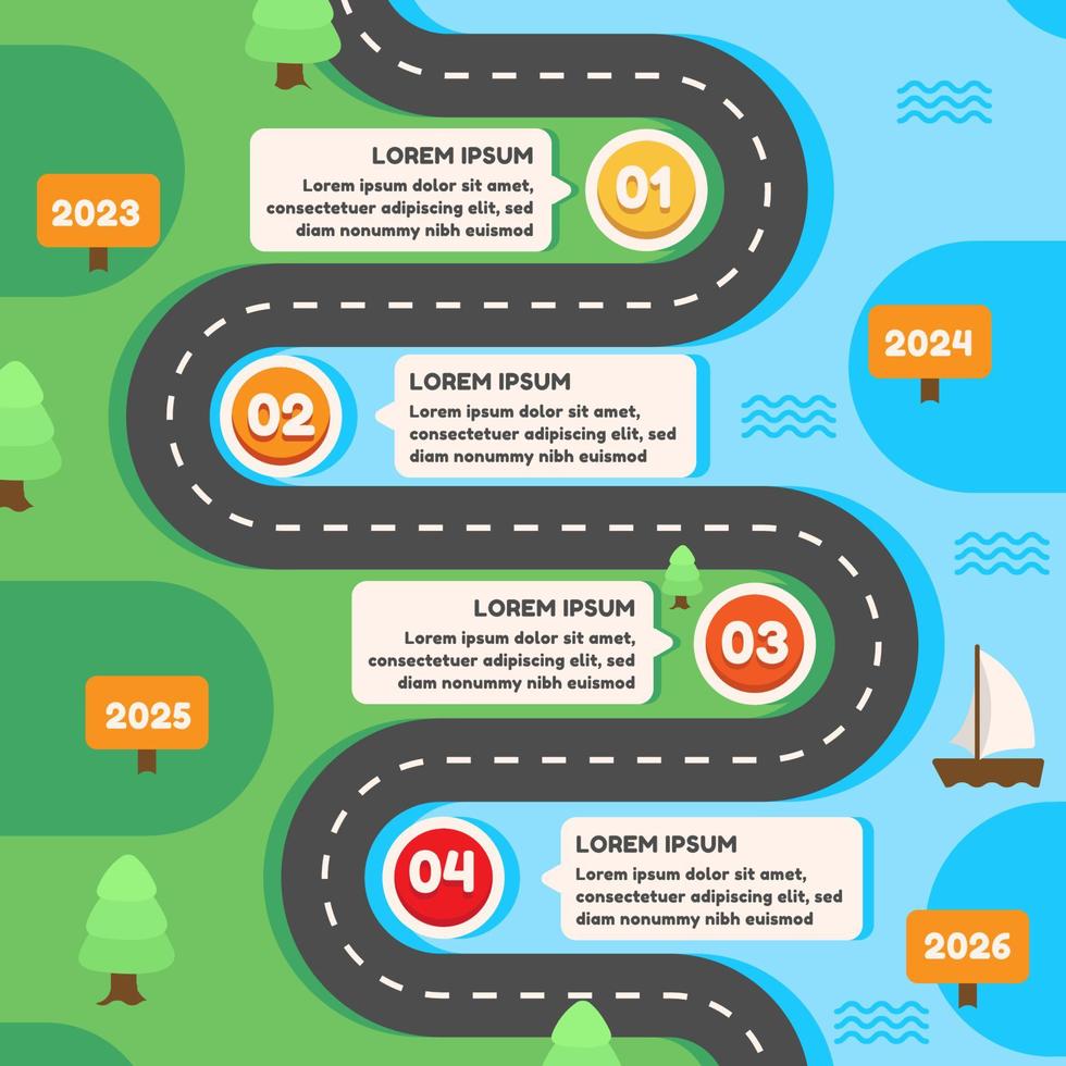 creativo infografía cronograma modelo vector