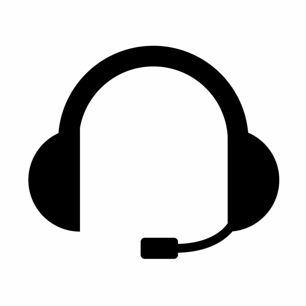 auriculares icono sencillo vector ilustración.