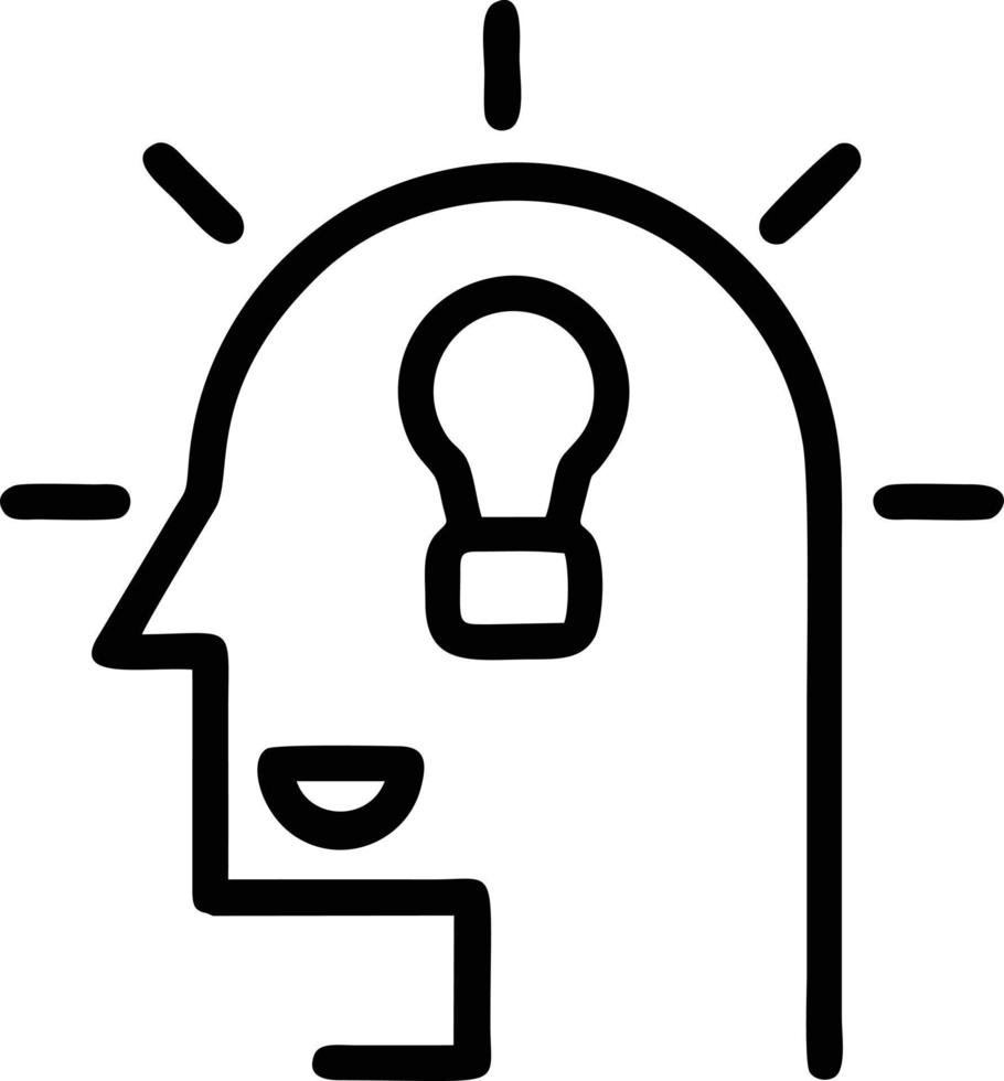 Idea solution icon symbol vector image. Illustration of the creative innovation concept design. EPS 10