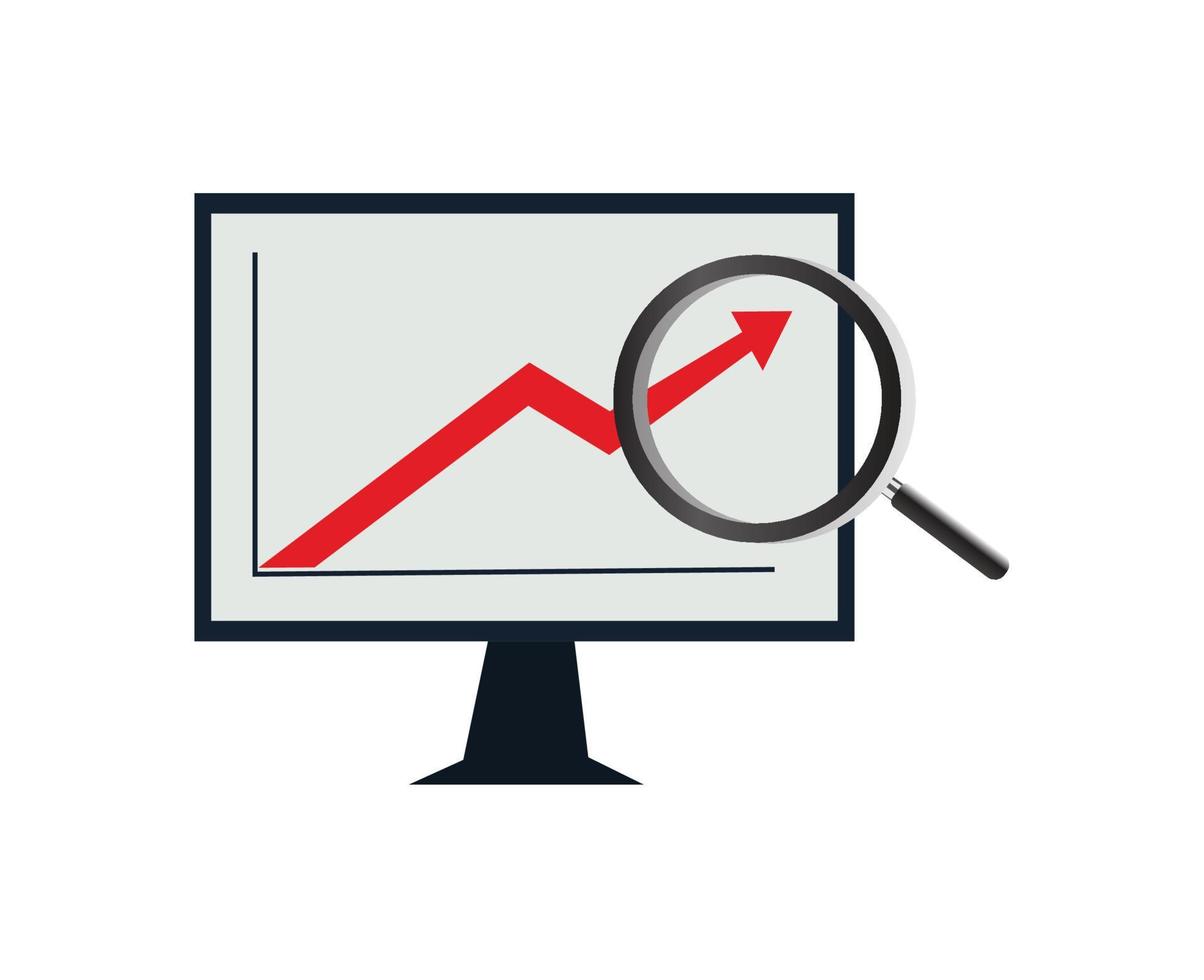 concept analysis of investment business icon vector