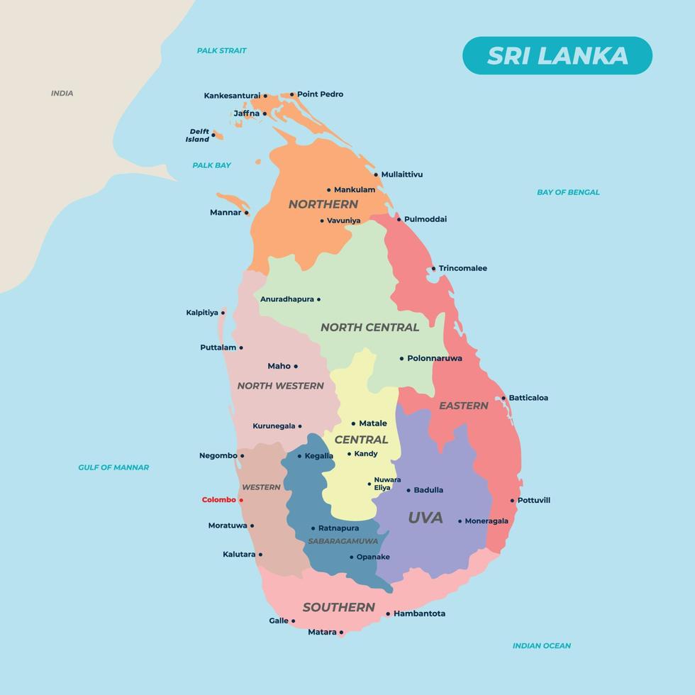 Country Map Sri Lanka Background Illustration vector