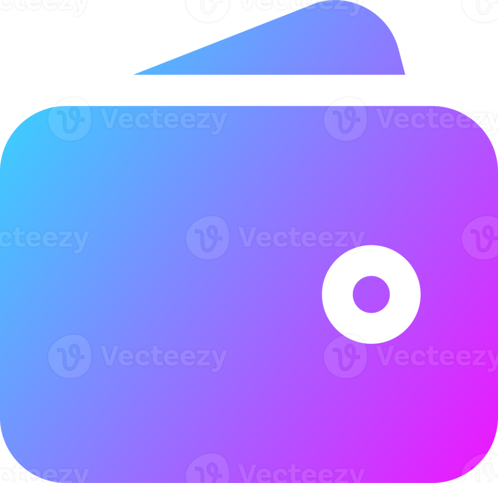 Wallet icon in gradient colors. Finance signs illustration. png