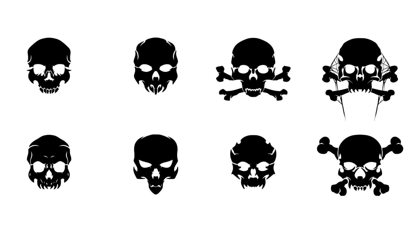 Skull logo mascot icon vector