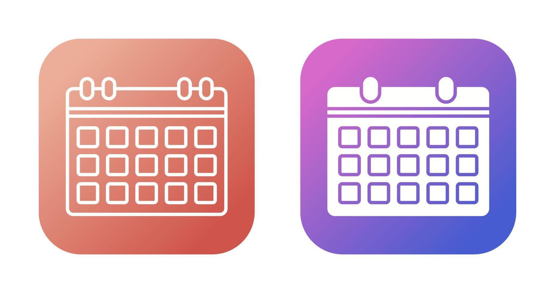 icono de vector de calendario