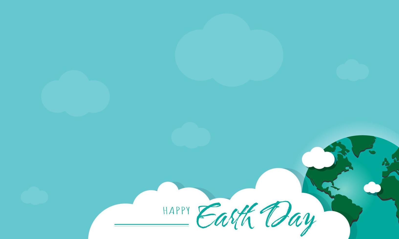 Happy Earth Day with copy space area vector