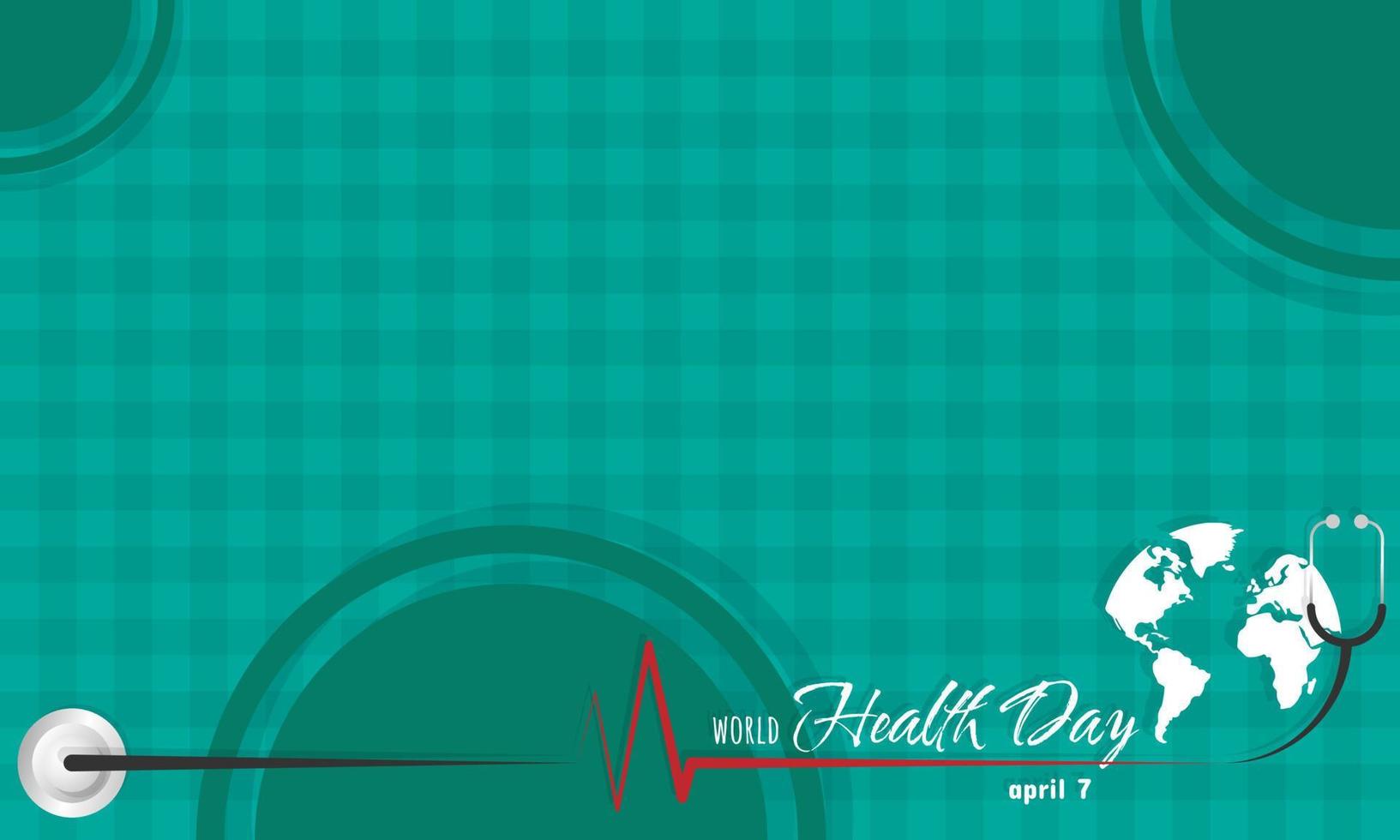 World Health Day background with copy space area vector