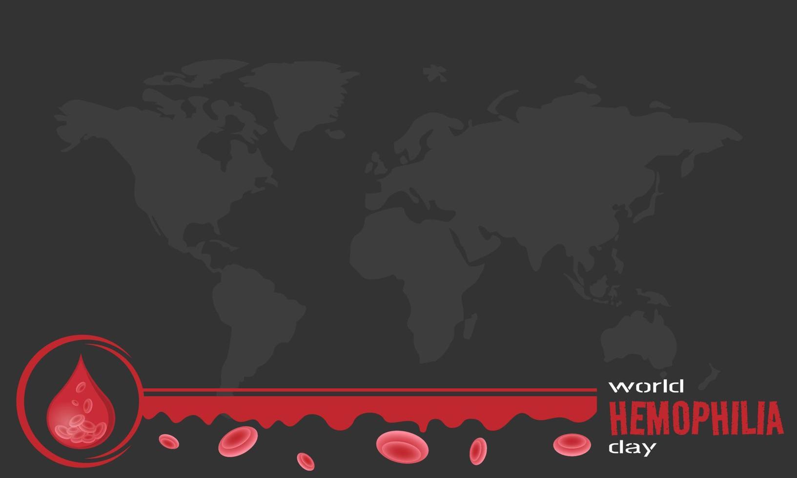 World Hemophilia Day greeting with copy space area vector