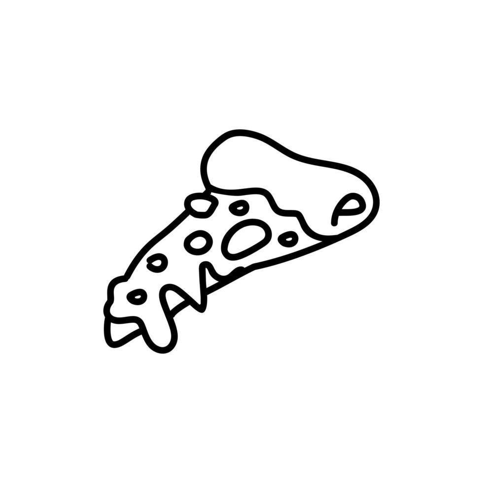 Pizza icon vector. Pizzeria illustration sign. Fast food symbol. Food logo. vector