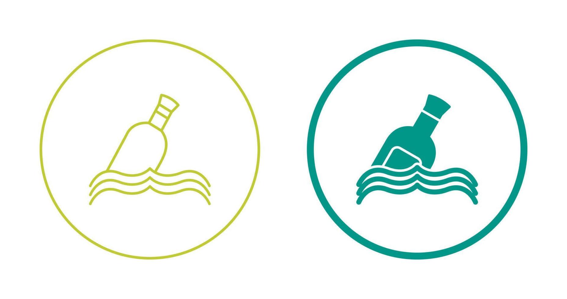 Bottle in Water Vector Icon