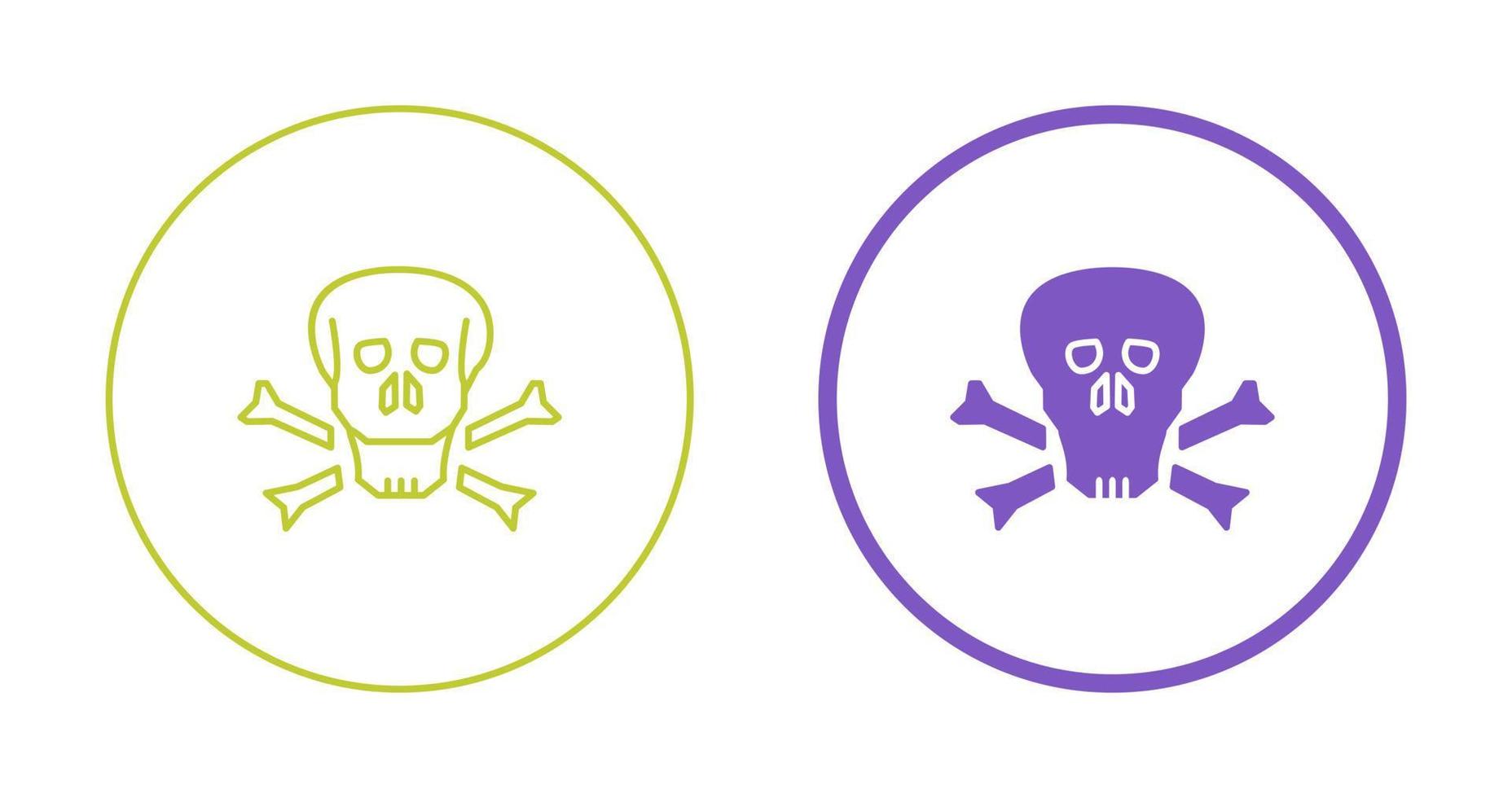 icono de vector de calavera pirata