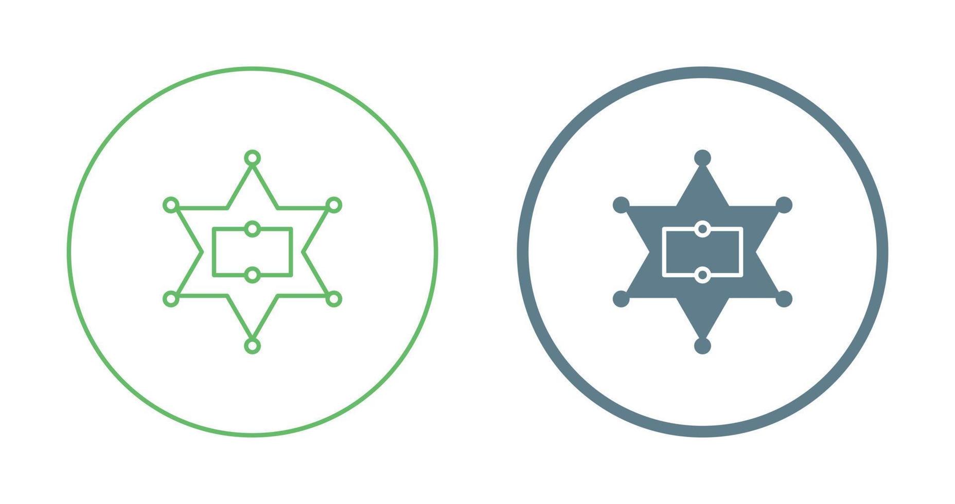 Sherrif Badge Vector Icon
