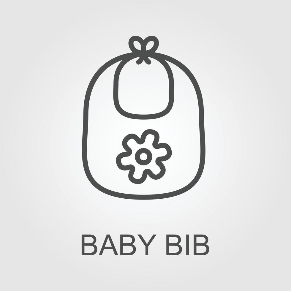 Baby bib vector sketch icon isolated on background. Hand drawn Baby bib icon. Baby bib sketch icon for infographic, website or app.