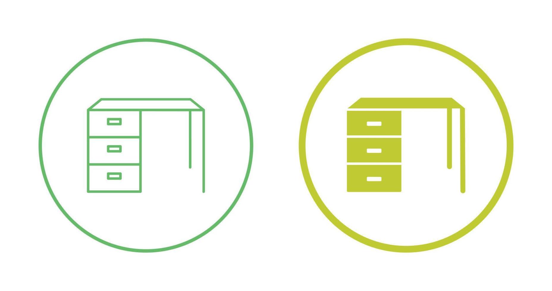 Table with Drawers Vector Icon