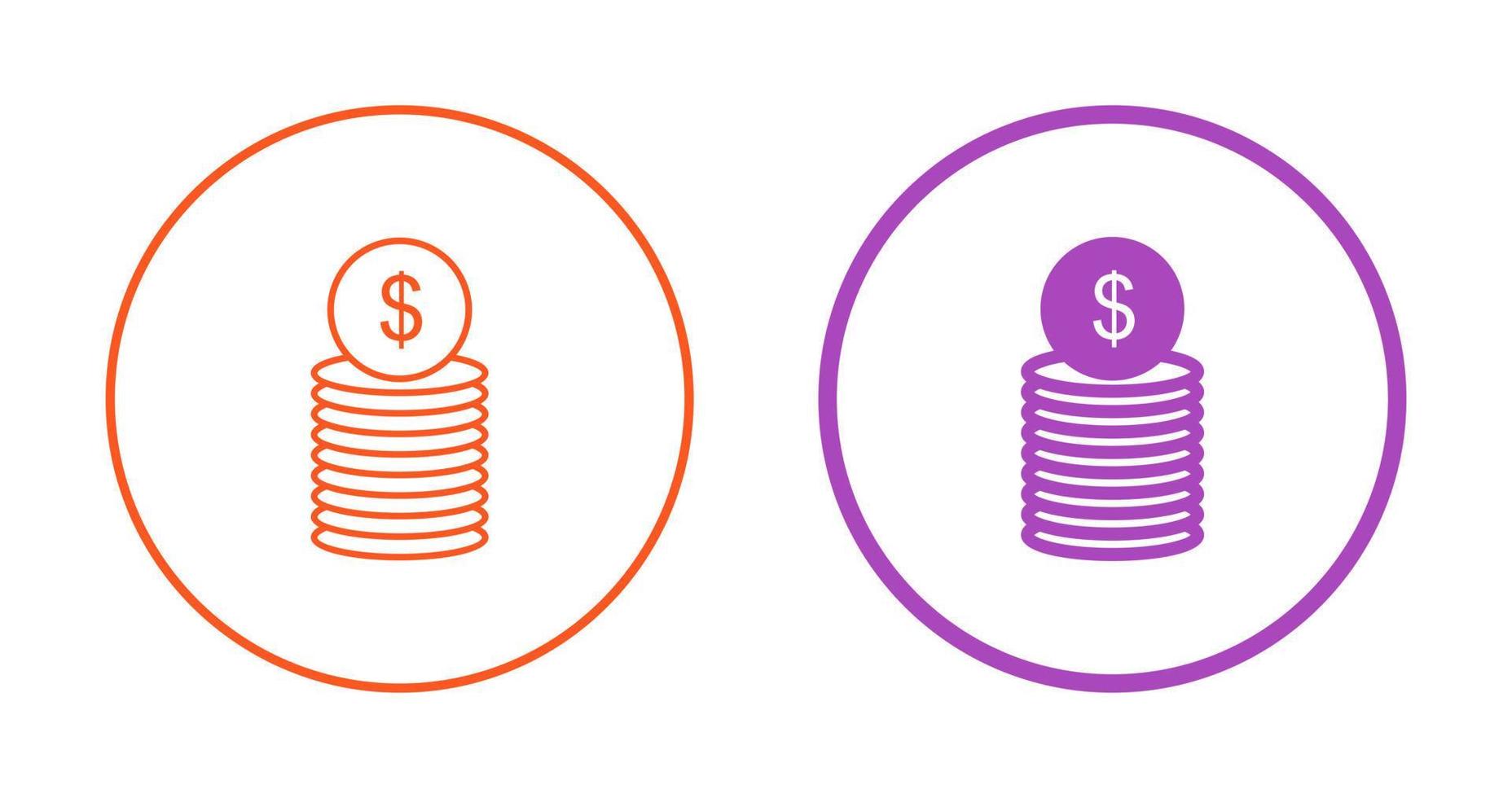 icono de vector de billetes de dólar