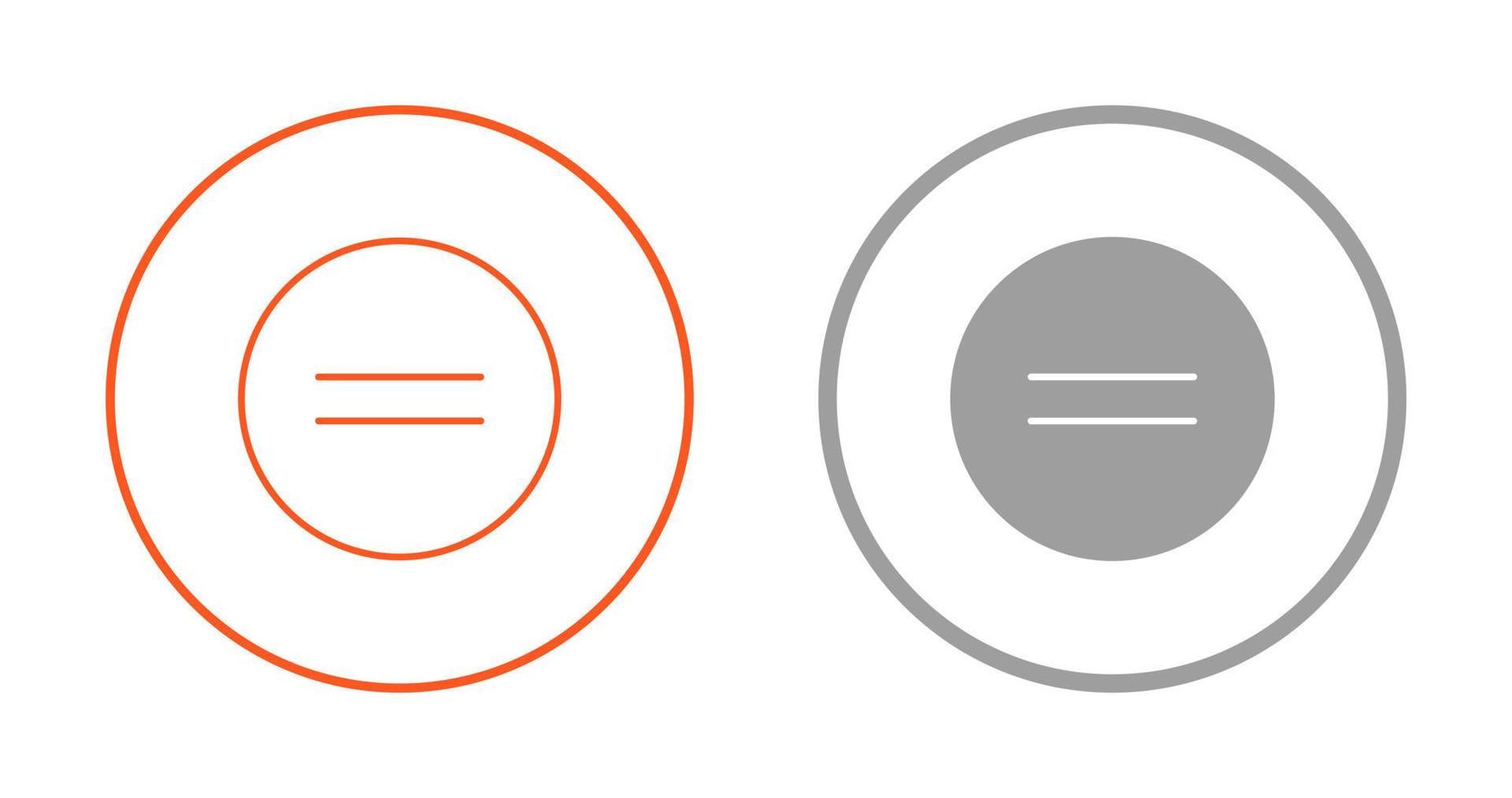 Equal To Vector Icon