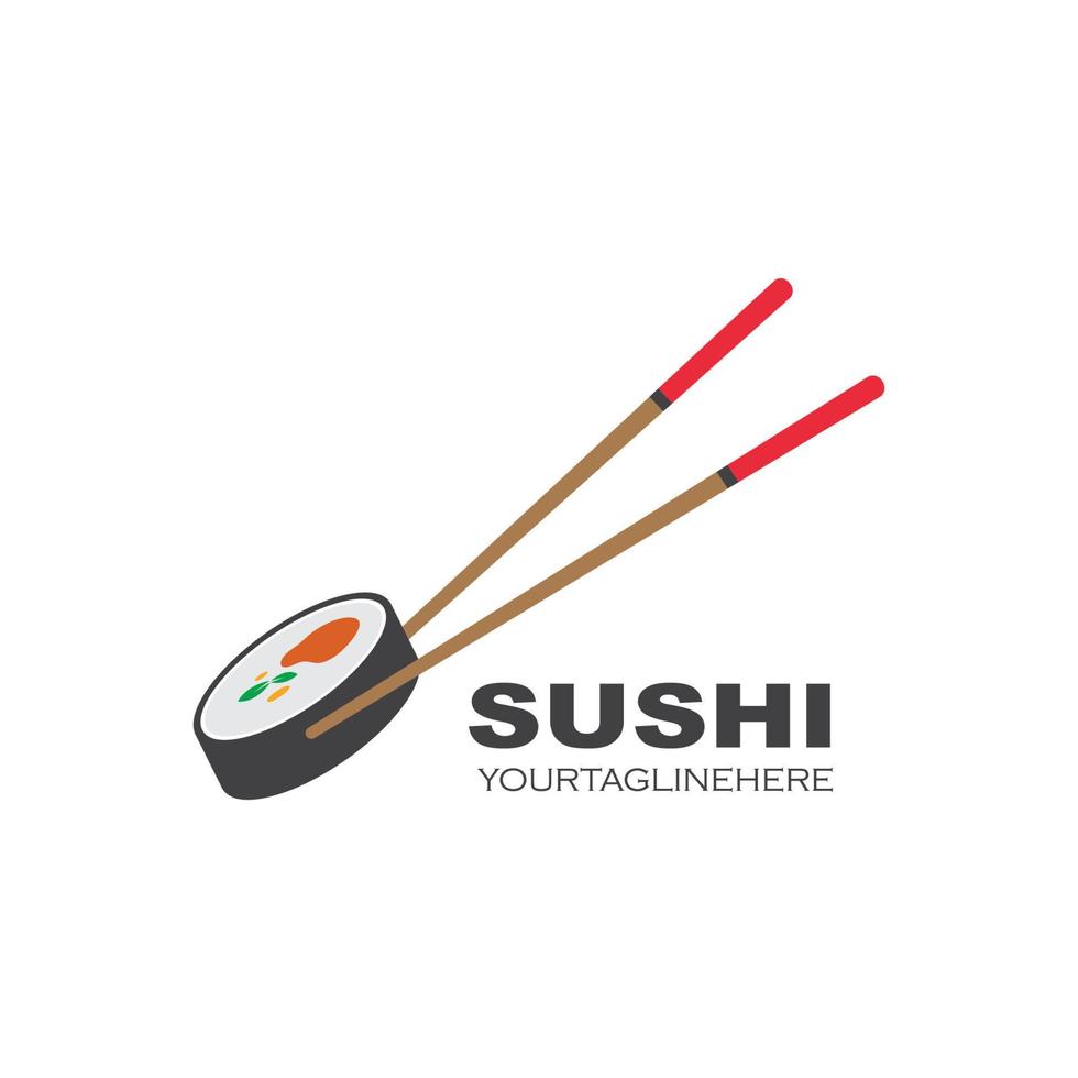 Sushi vector icono etiqueta ilustración diseño