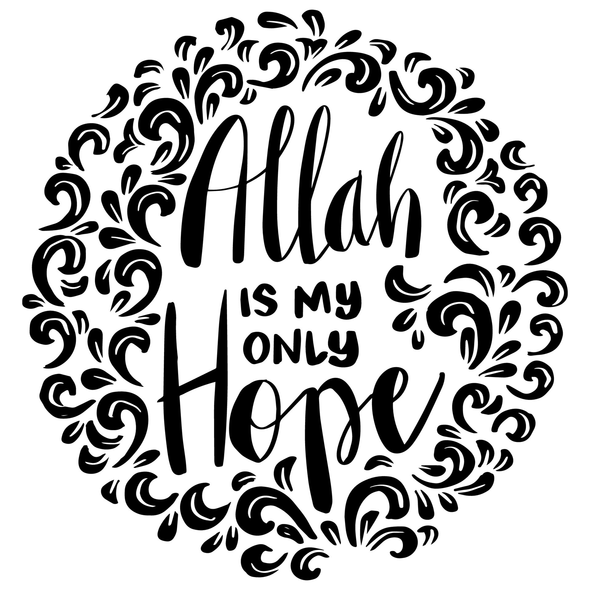 Allah Is My Only Hope Hand Lettering Islamic Quote 22105467 Vector allah-is-my-only-hope-hand-lettering-islamic-quote-22105467-vector
