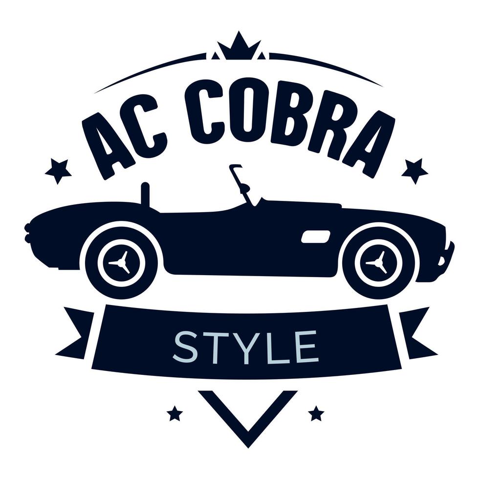 Ac Cobra Retro Label 22105670 Vector Art at Vecteezy