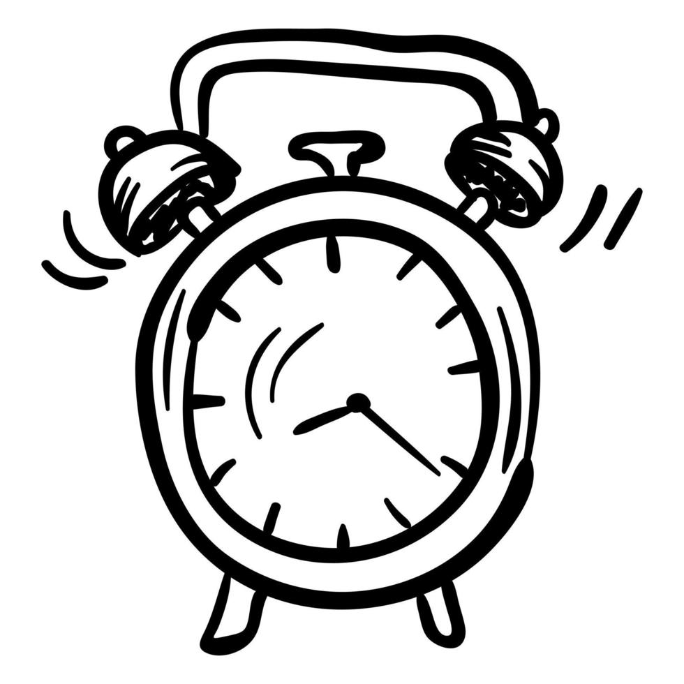 Alarm Clock Doodle 22105840 Vector Art at Vecteezy