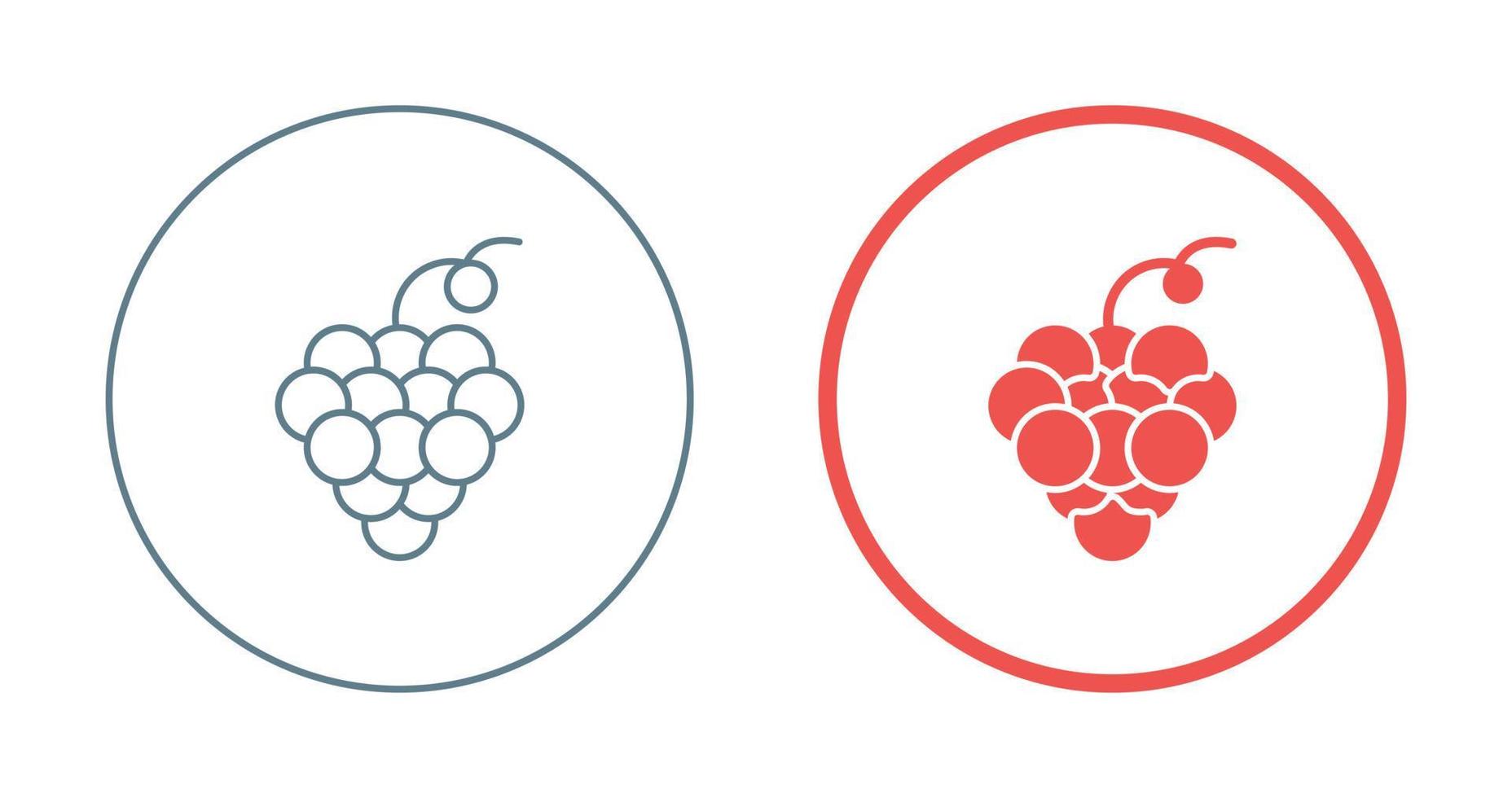 icono de vector de uvas