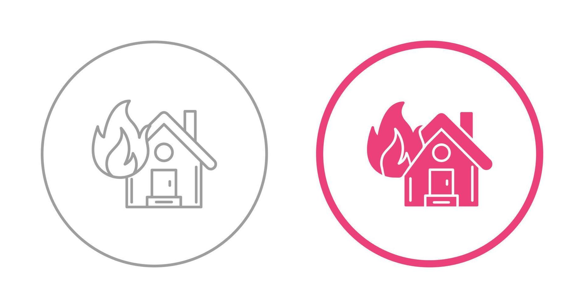 House On Fire Vector Icon