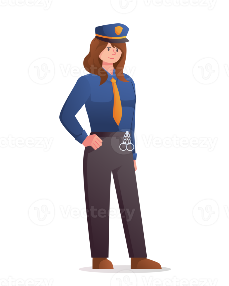 Police officer in the uniform standing illustration png