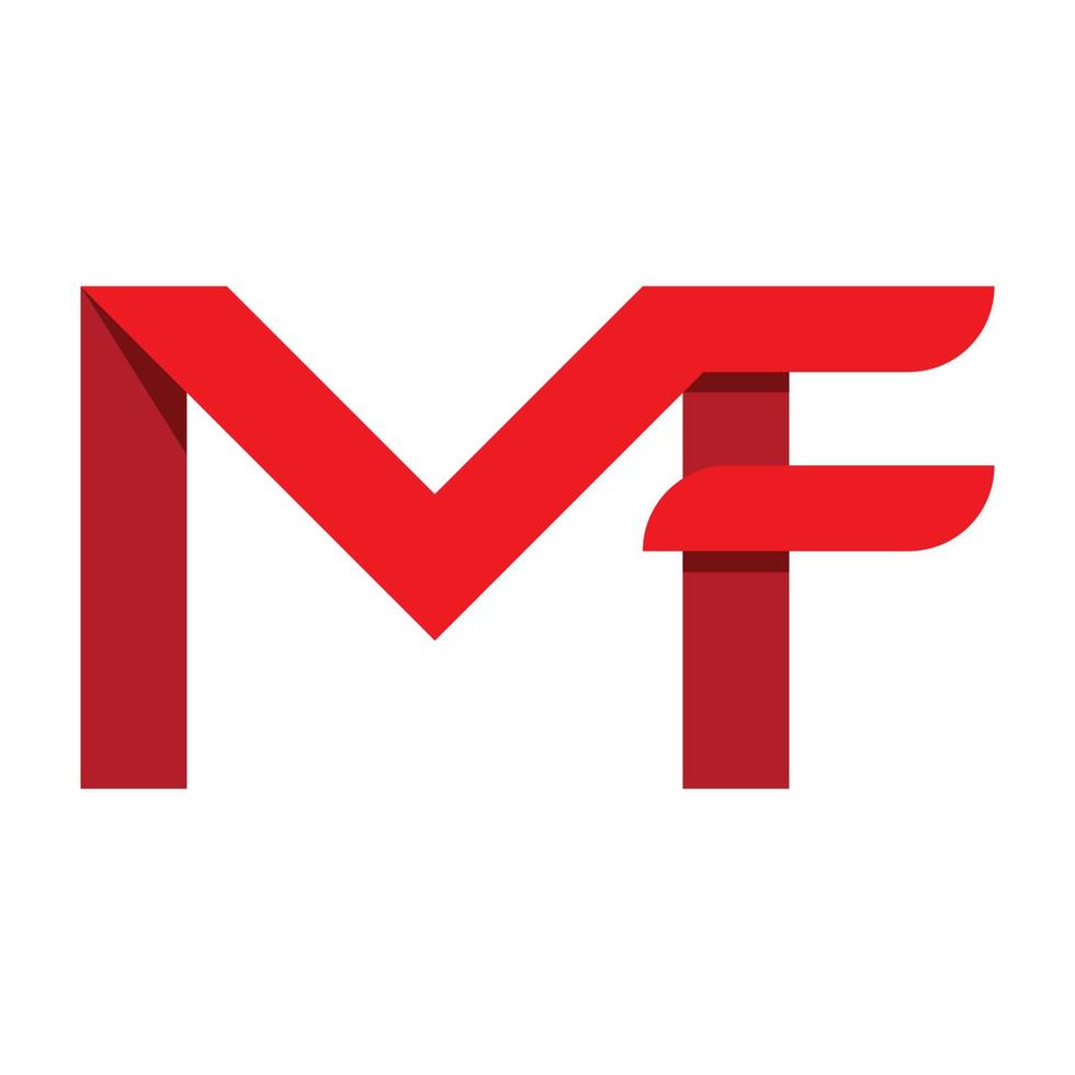 MF letter logo vector