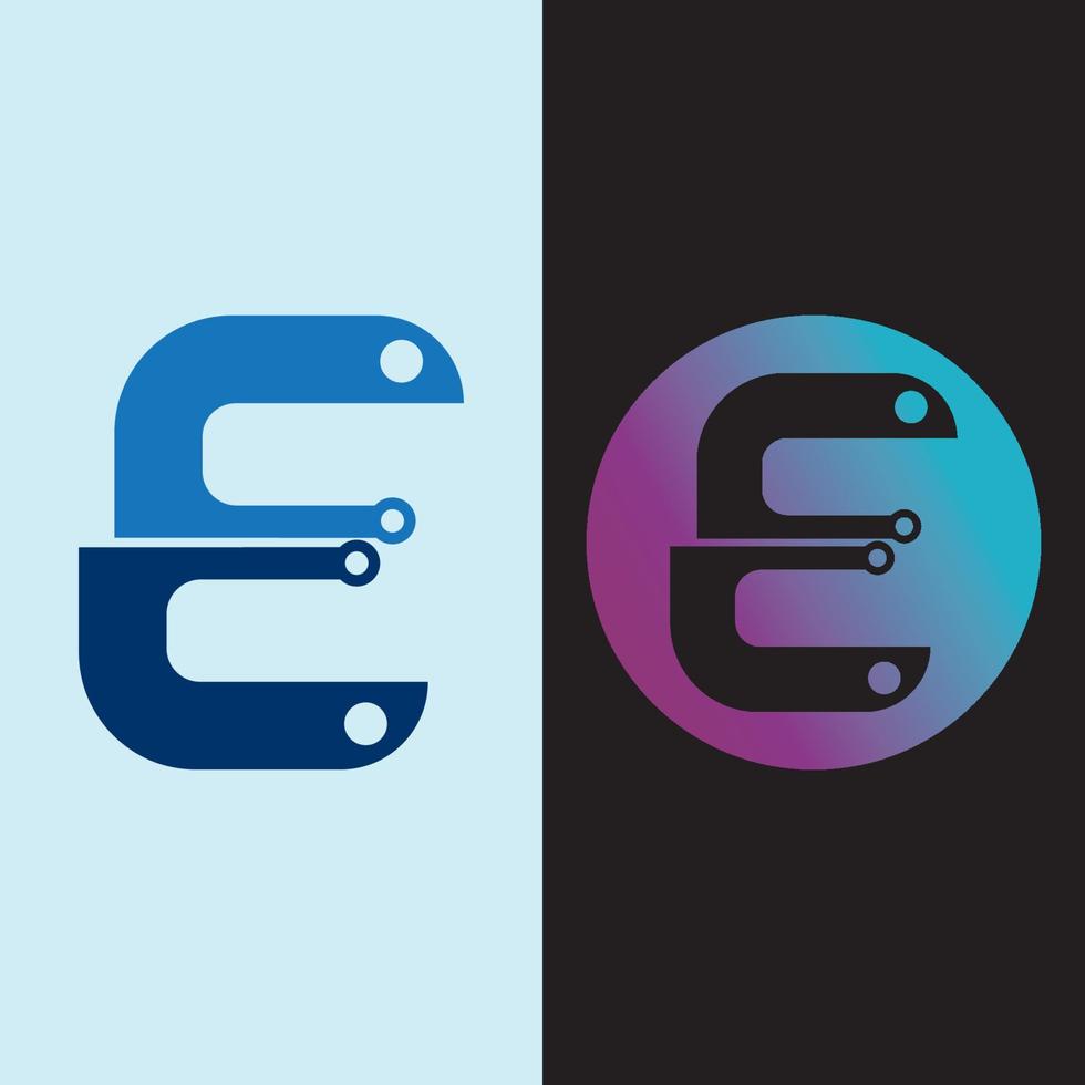 letter E logo vector