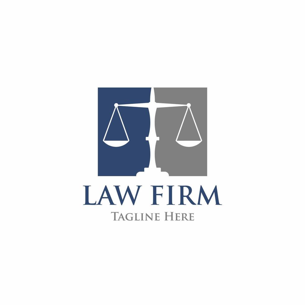 justicia, equilibrio, legal, diseño de logotipo de ley vector premium