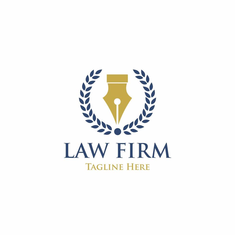 línea Arte logo, ley bufete de abogados oficina, abogado servicios, lujo Clásico logo vector
