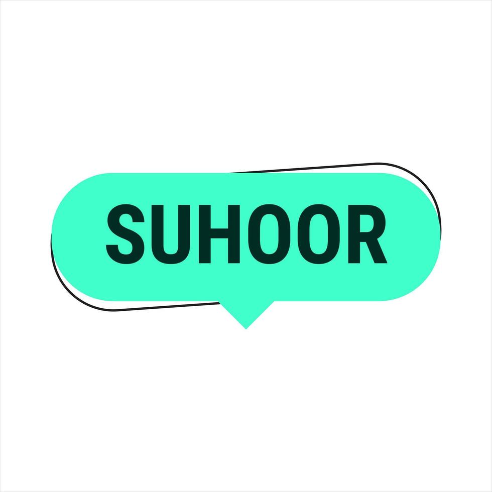 Suhoor Essentials Tips and Tricks for a Healthy Ramadan. turquoise Vector Callout Banner