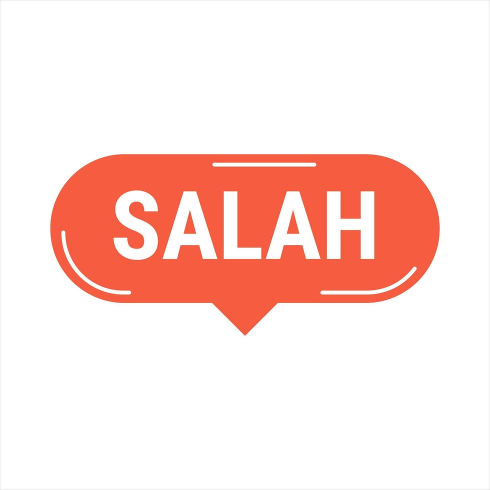 Salah Red Vector Callout Banner with Information on Fasting and Prayer in Ramadan