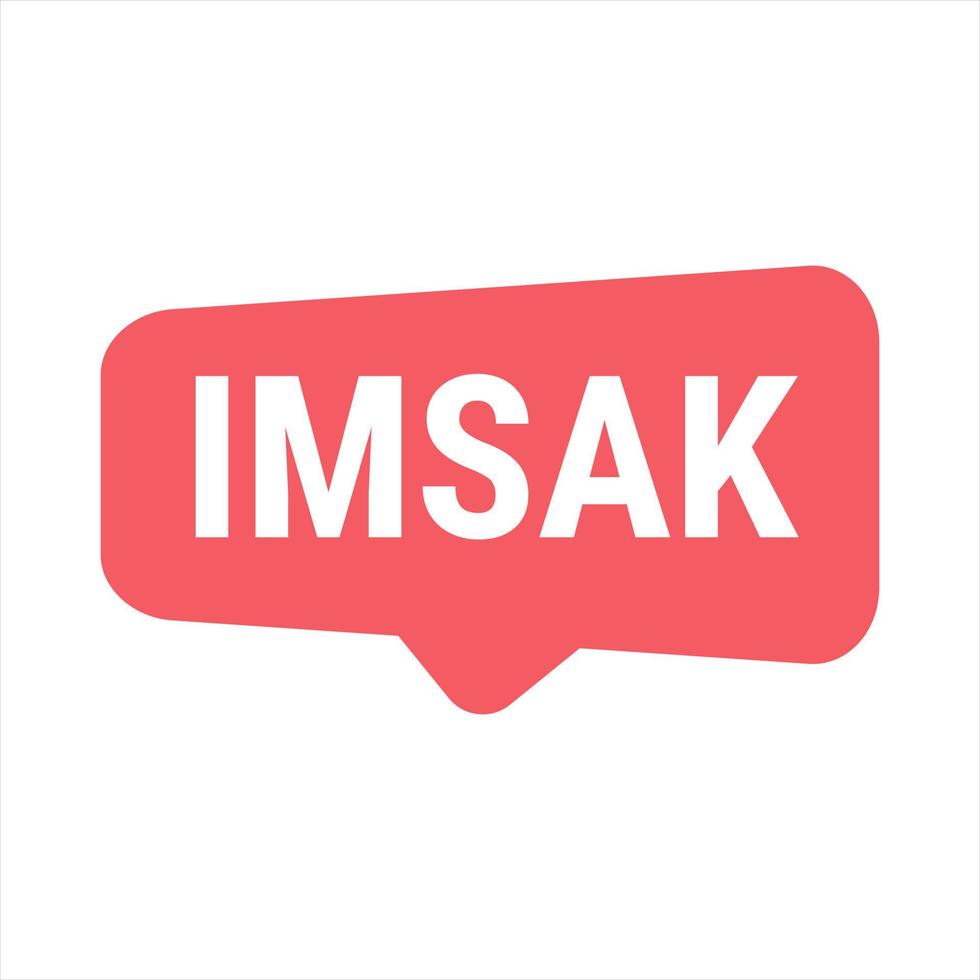 IMSAK Reminder Red Vector Callout Banner to Help You Start Your Fast on Time