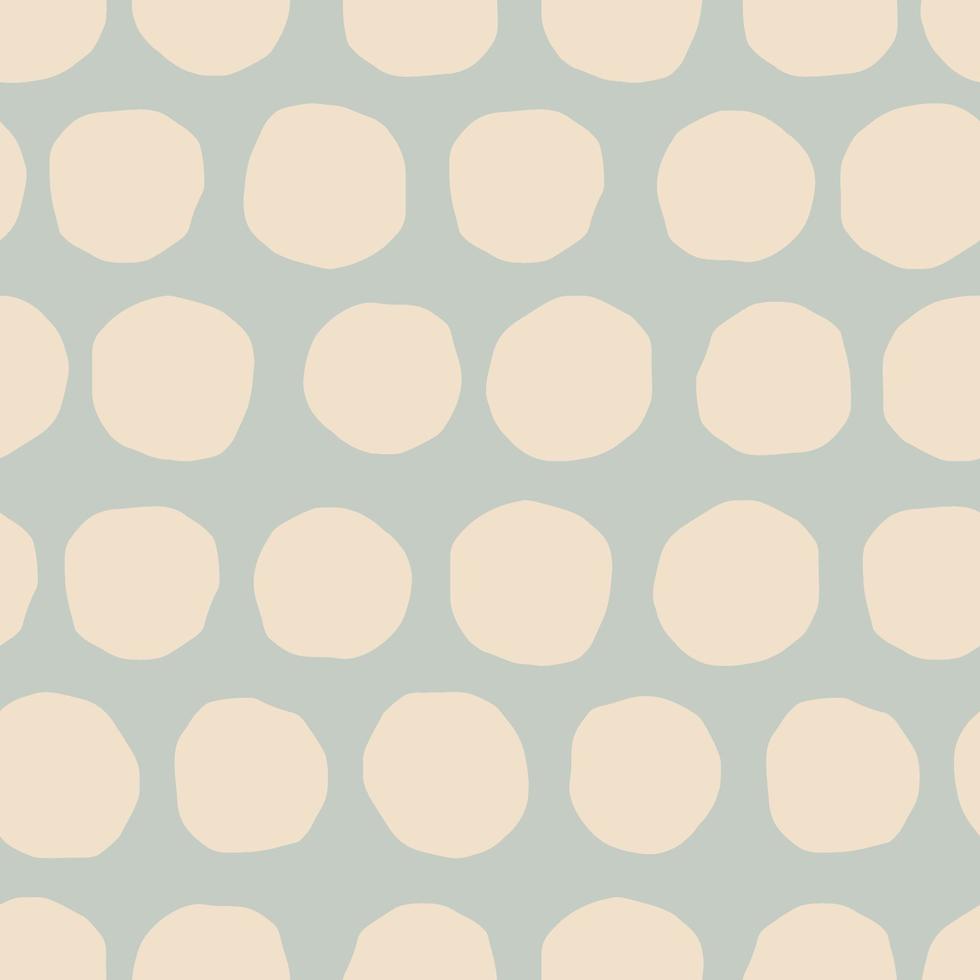 Vector seamless pattern with cutout circles. Hand drawn polka dot texture. Dotted background in retro style.