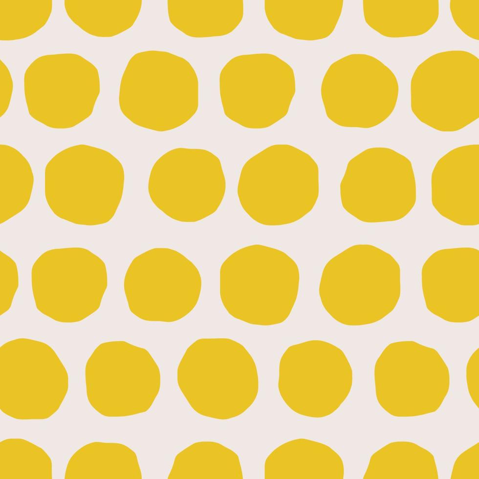 Vector seamless pattern with cutout circles. Hand drawn polka dot texture. Dotted background in retro style.