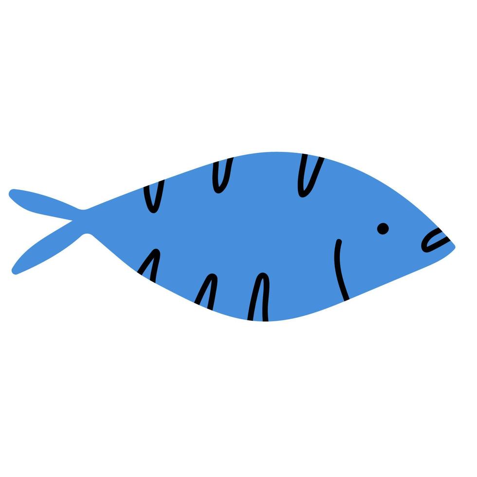 Cute fish icon. vector