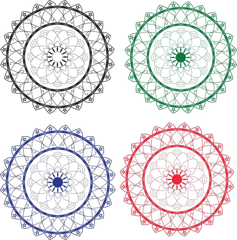 Best floral mandala art vector