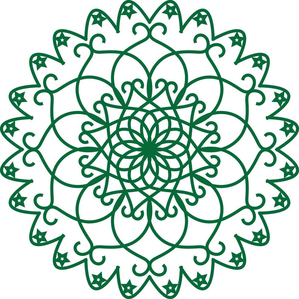 Beutiful floral mandala art design vector