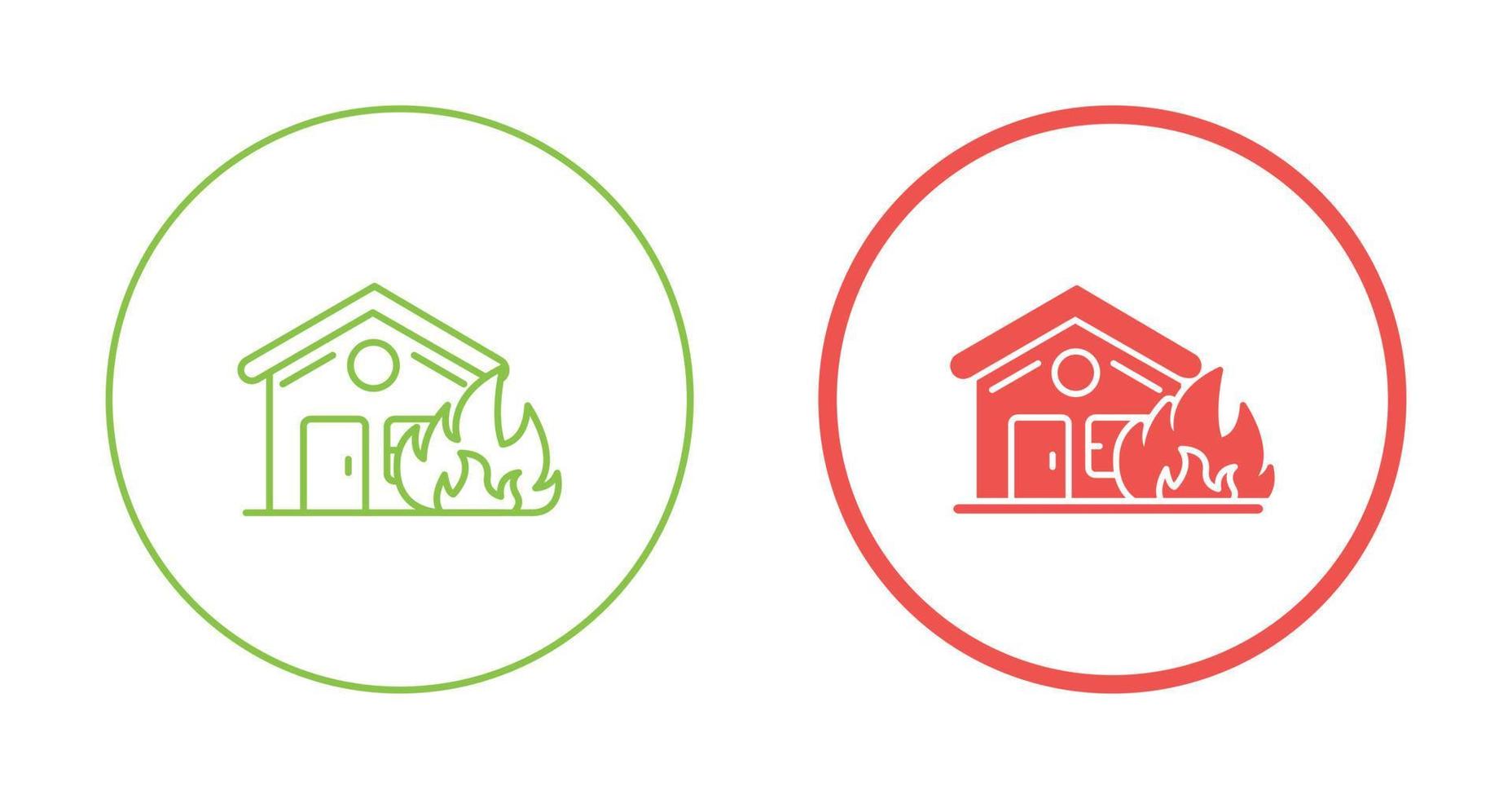 House On Fire Vector Icon