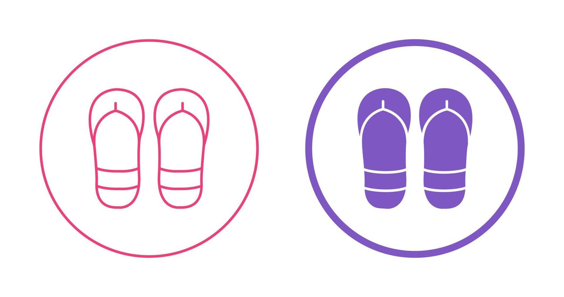 icono de vector de chanclas