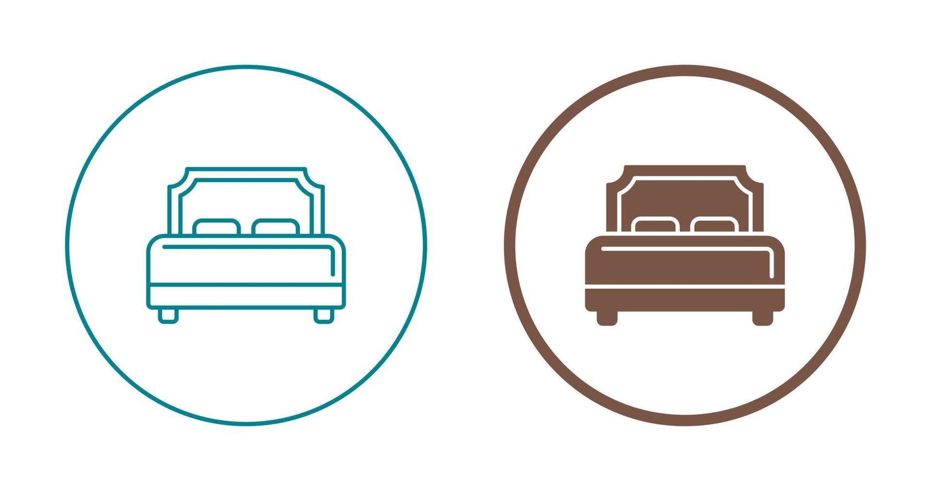 Hotel Bed Vector Icon